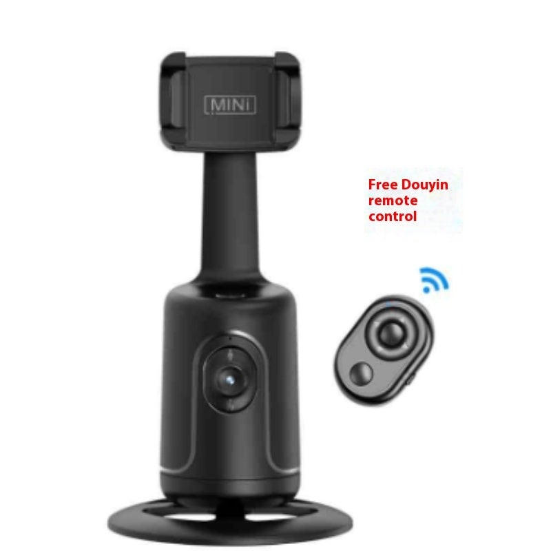 Black 360 face-tracking video stabilizer with remote control and phone mount