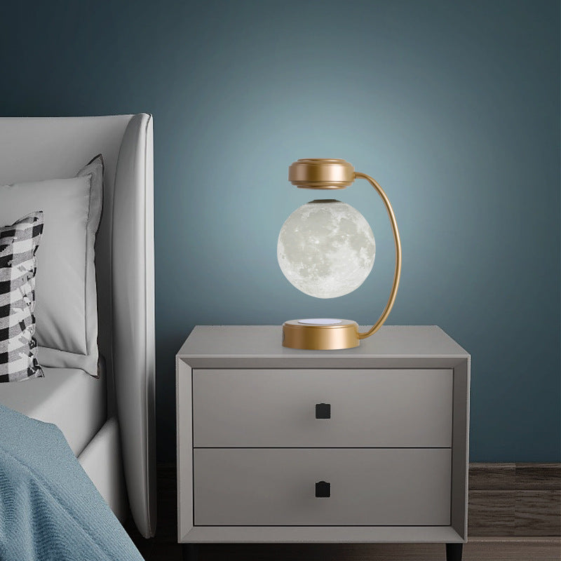 3D Magnetic Levitating LED Moon Lamp – Floating Night Light
