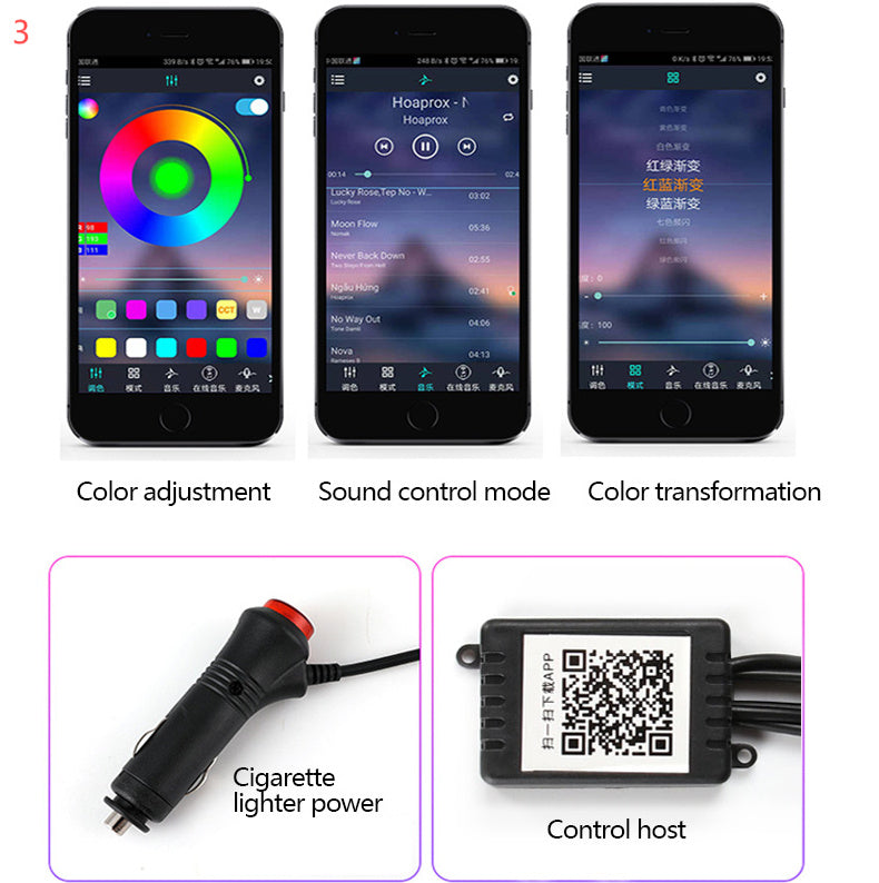 Car Interior Fiber Optic Ambient Light