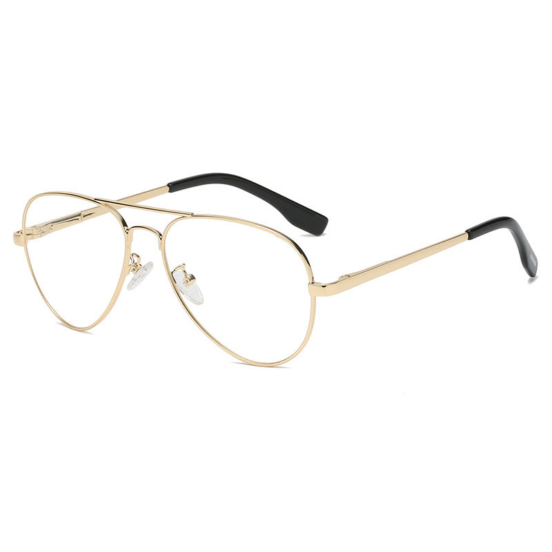 Polarized sunglasses with amber mirrored lenses and gold round metal frame