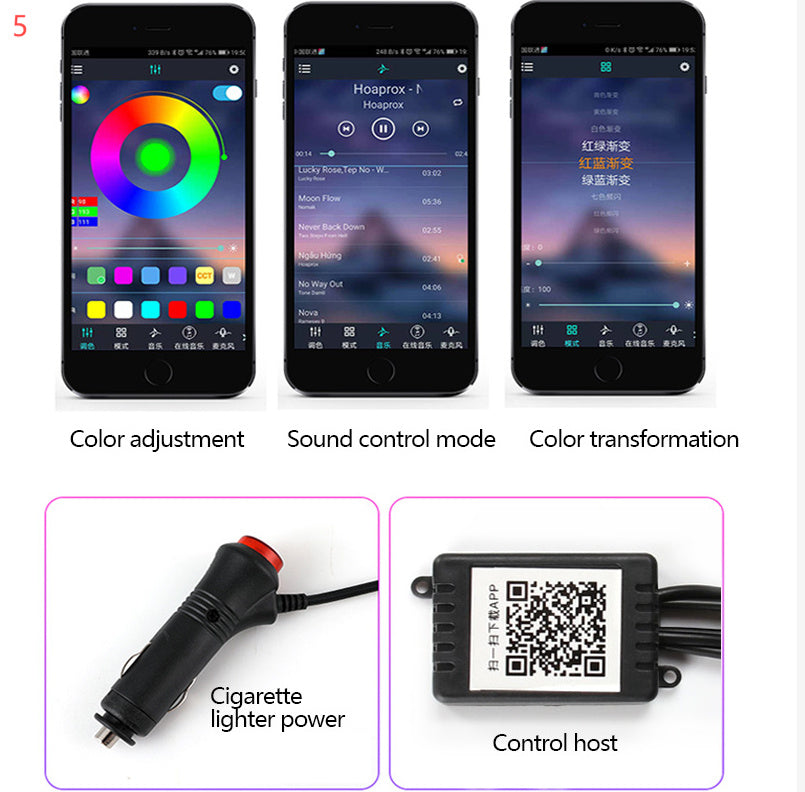Car Interior Fiber Optic Ambient Light