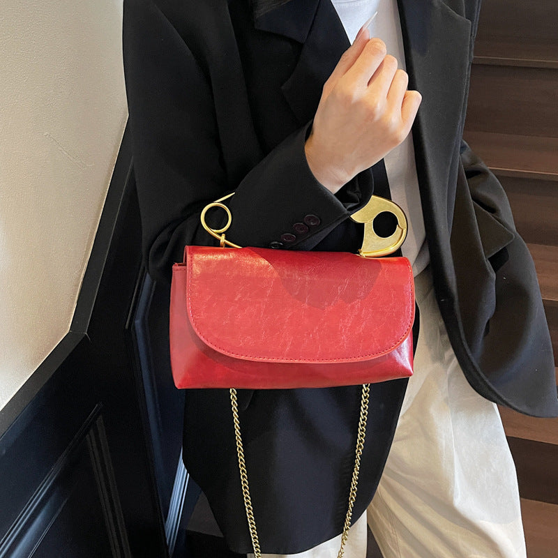Creative Paper Clip Shoulder Handbag