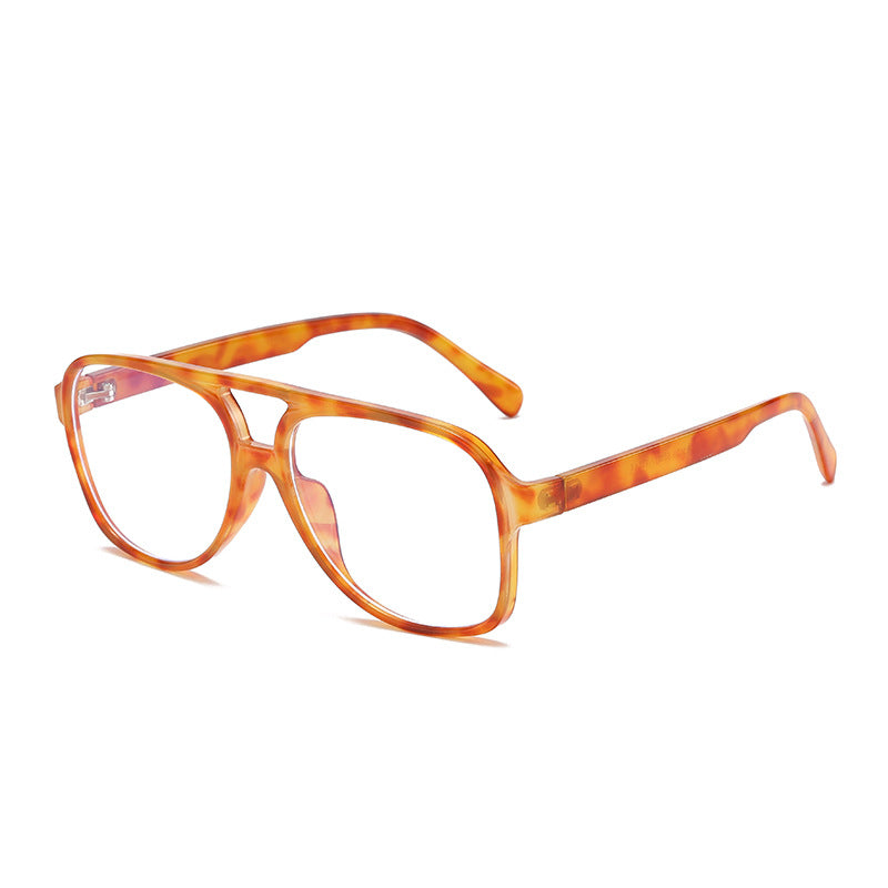 Polarized sunglasses with orange frame and clear lenses