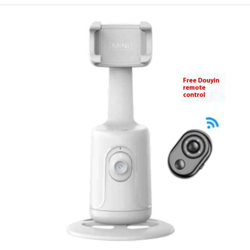 White 360 video face-tracking stabilizer with remote controller shown.