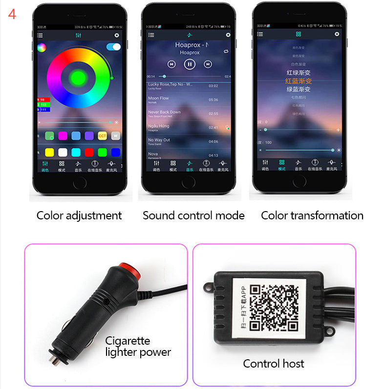 Car Interior Fiber Optic Ambient Light