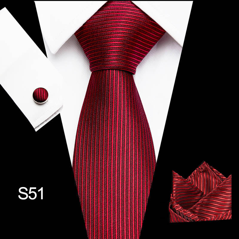 Men's business necktie, red with fine vertical stripe texture