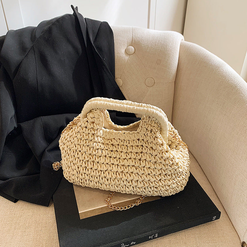 Straw Woven Bucket Bag
