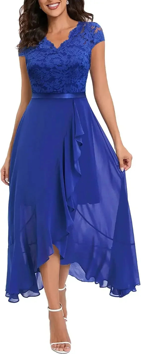 Women's Short Sleeve Evening Dress