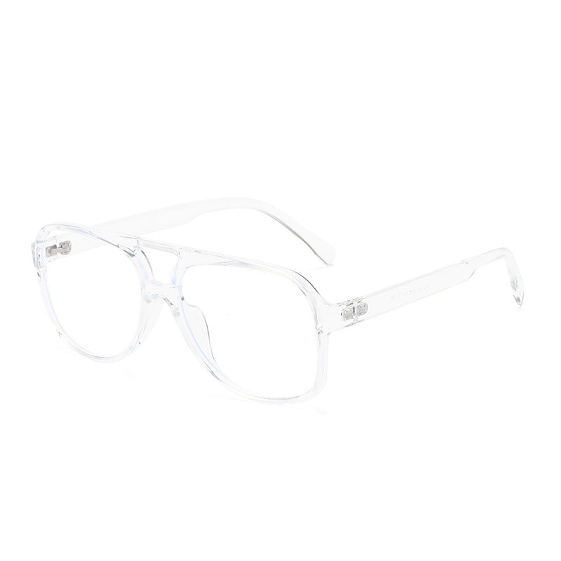 Unisex polarized sunglasses, clear frame with clear tinted lenses