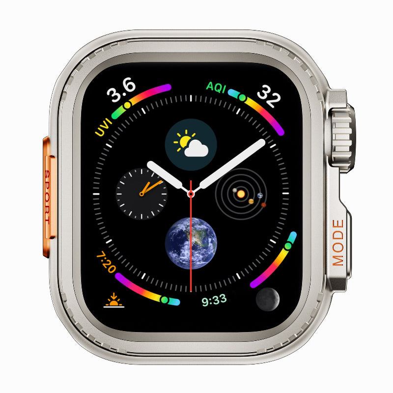 Smartwatch with a detailed display on a white background