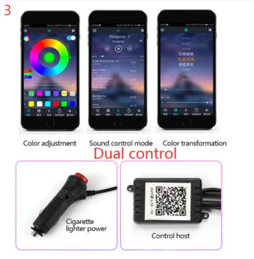 Car Interior Fiber Optic Ambient Light