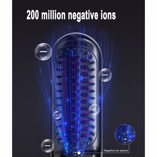 Hairbrush with negative ion technology on a dark background. YAXSO ONLINE STORE UAE