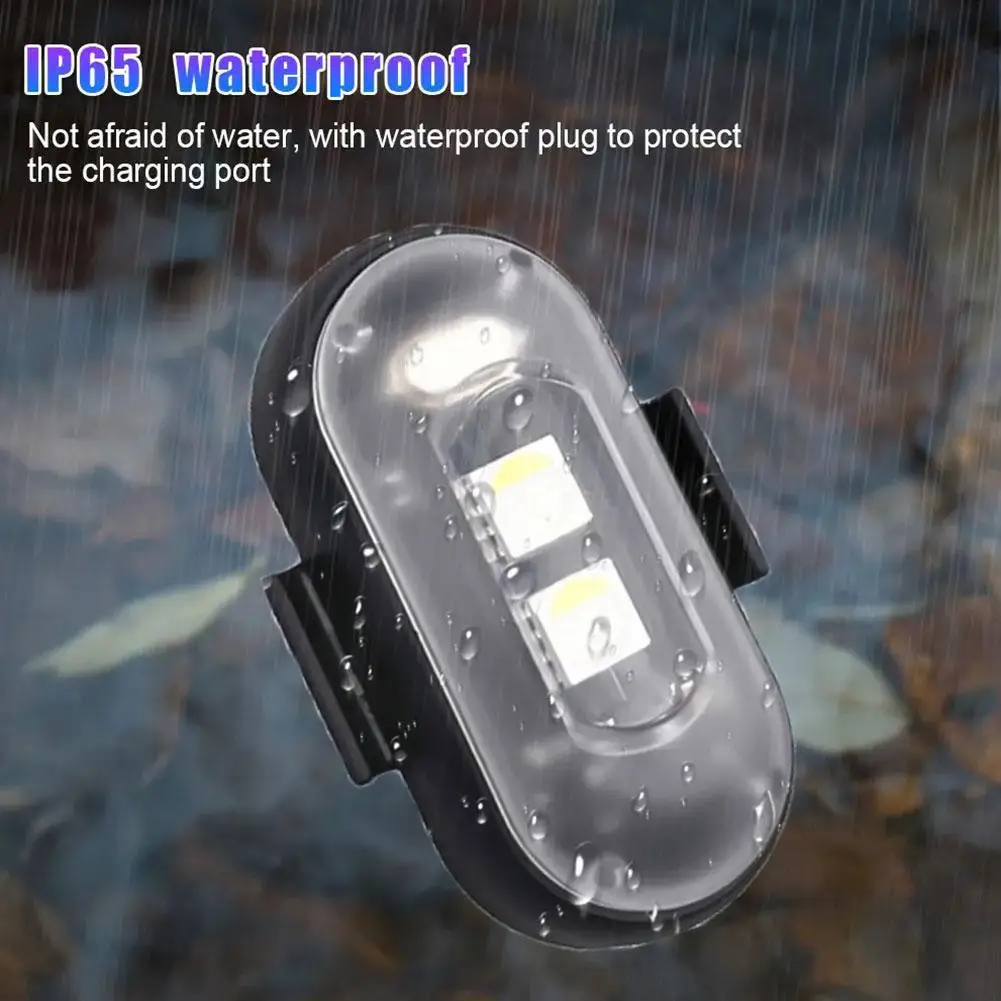 Waterproof wireless LED strobe light with clear cover and two visible LEDs