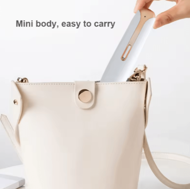 4-in-1 multi-functional hair trimmer with a slim white body and rose gold details