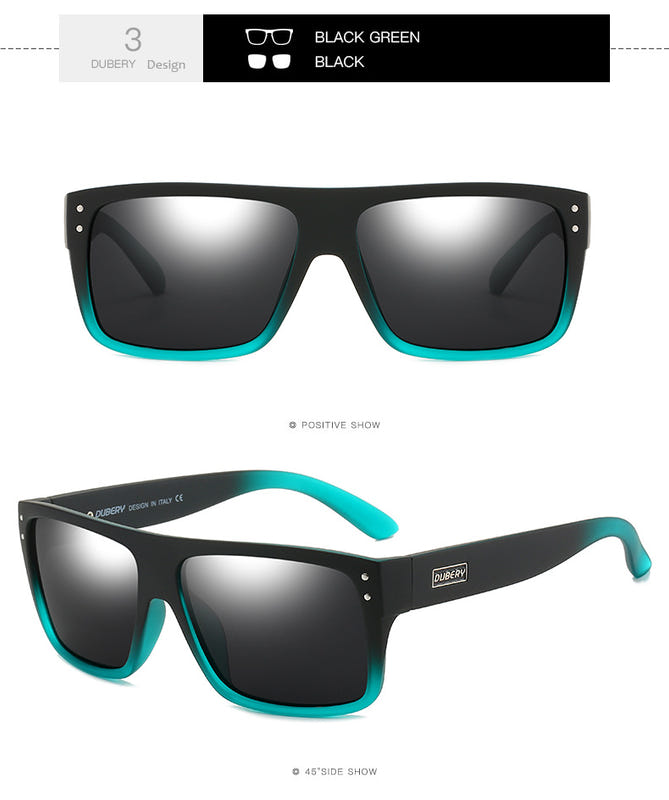 Black sport sunglasses with teal-trim polarized lenses and teal accent temples