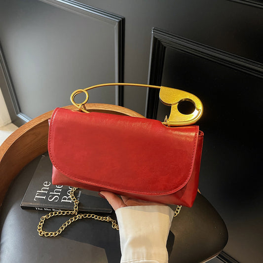 Creative Paper Clip Shoulder Handbag