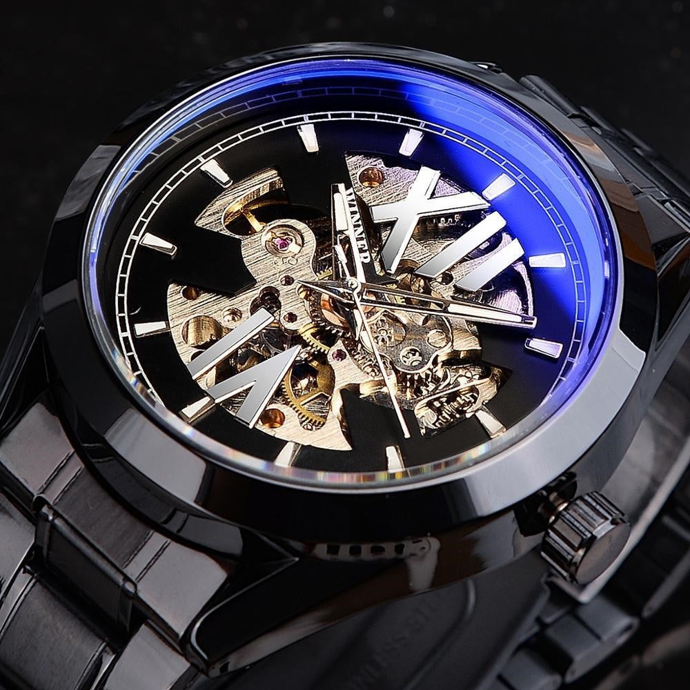 Men's Hollowed Mechanical Watch