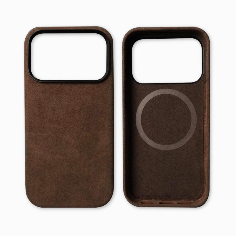 Brown phone case with magnetic design. YAXSO UAE ONLINE STORE