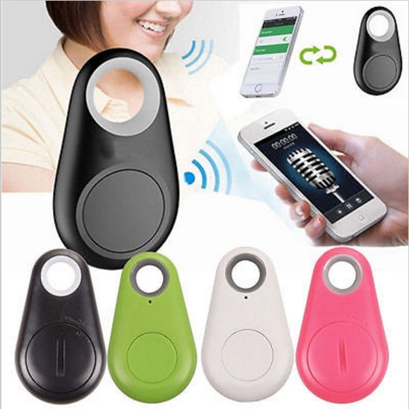 Smart tracking devices in various colors with a smartphone app interface. YAXSO UAE ONLINE STORE