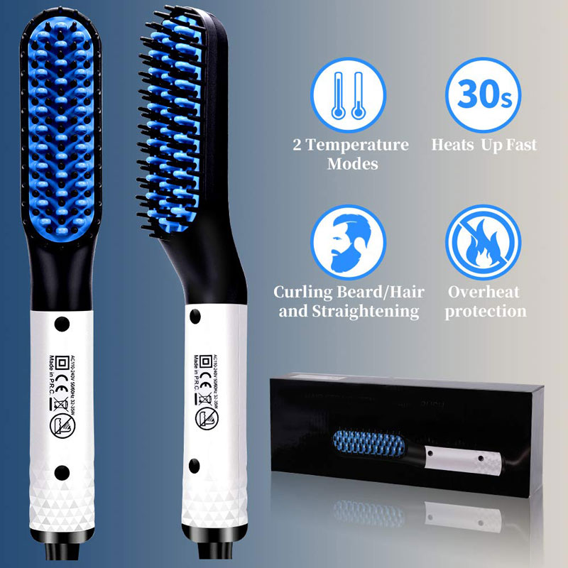 Multifunctional Hair Straightener Hair Comb & Men Beard Brush