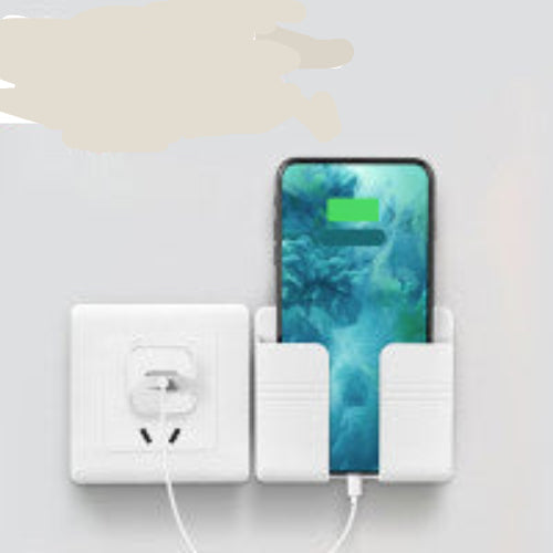 Two phone chargers with a smartphone on a white background