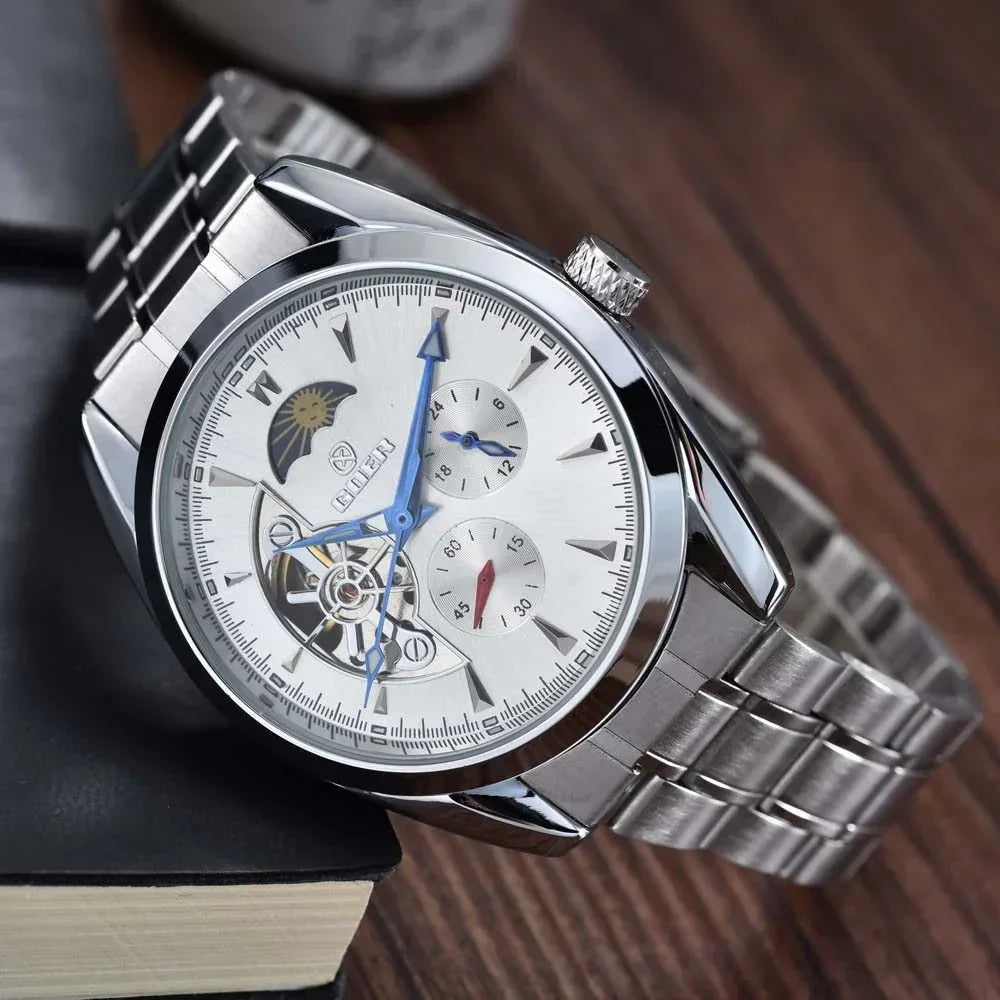 Luxury Mechanical Men’s Watch – Hollow Dial - YAXSO