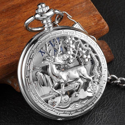 Retro Mechanical Pocket Watch Necklace