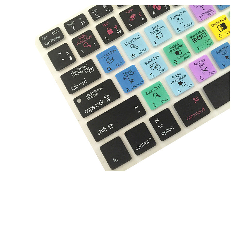 Keyboard sticker with colorful labels. YAXSO UAE ONLINE STORE
