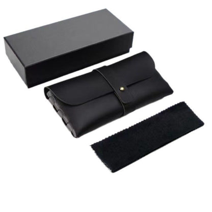 Sunglasses case set with black hard case and soft cleaning cloth