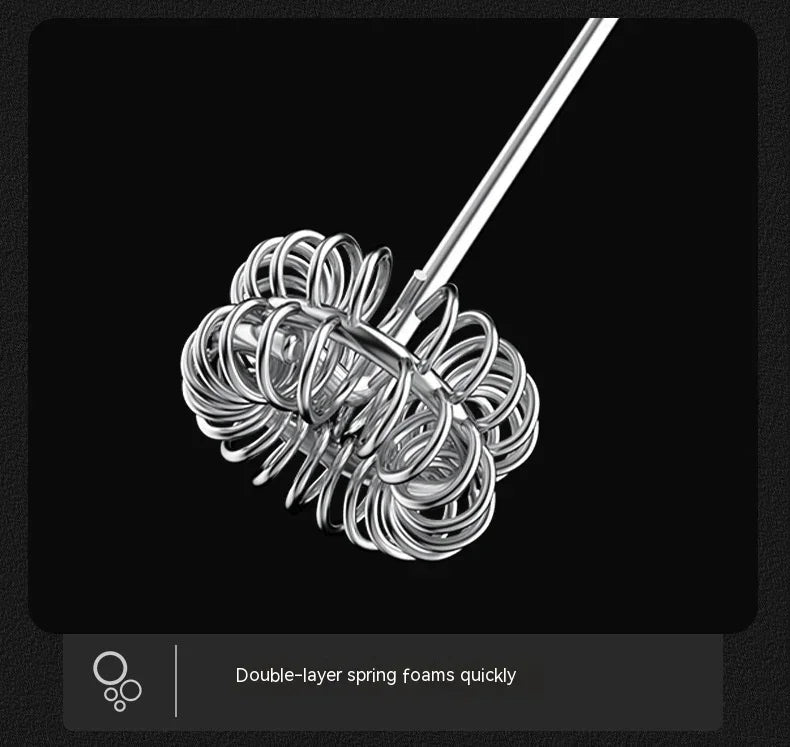 Stainless steel whisk coil head for electric milk frother