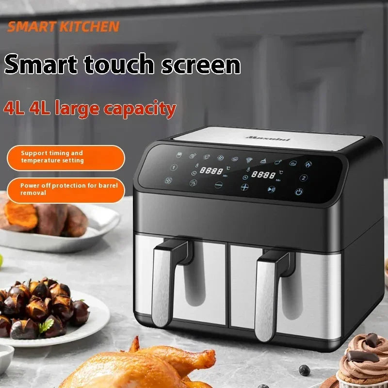 8L Double Pot Stainless Steel Air Fryer - YAXSO