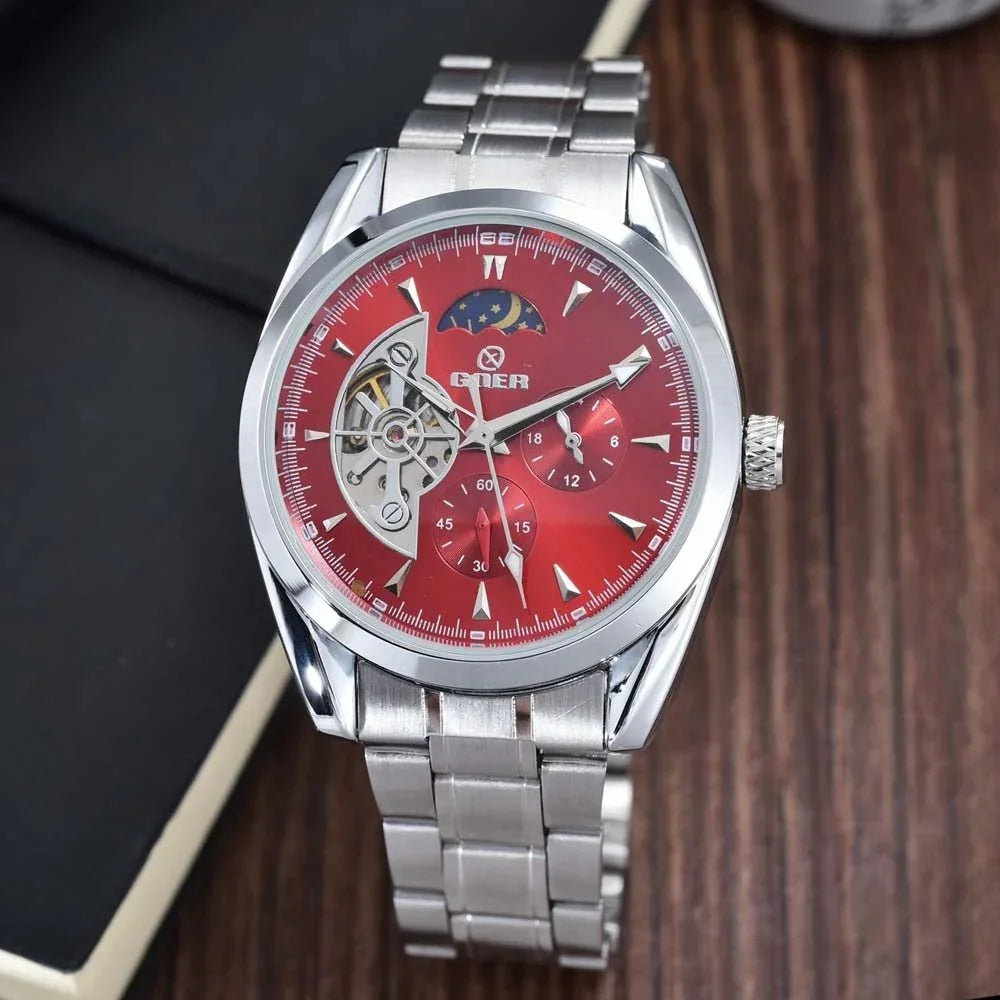 Luxury Mechanical Men’s Watch – Hollow Dial - YAXSO
