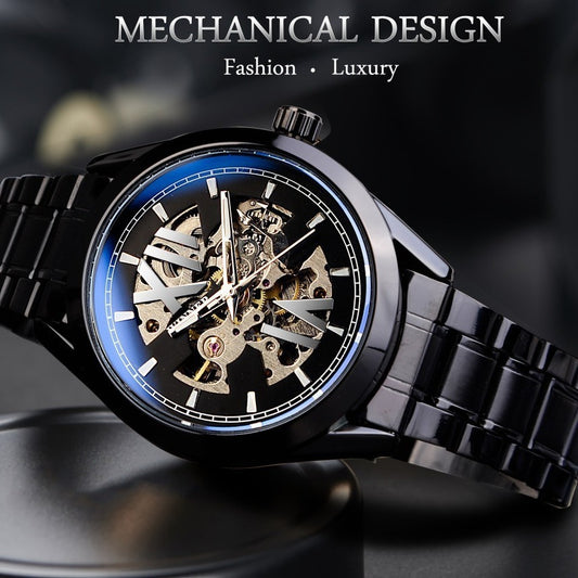 Men's Hollowed Mechanical Watch