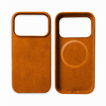 Brown phone case with a circular design YAXSO UAE ONLINE STORE