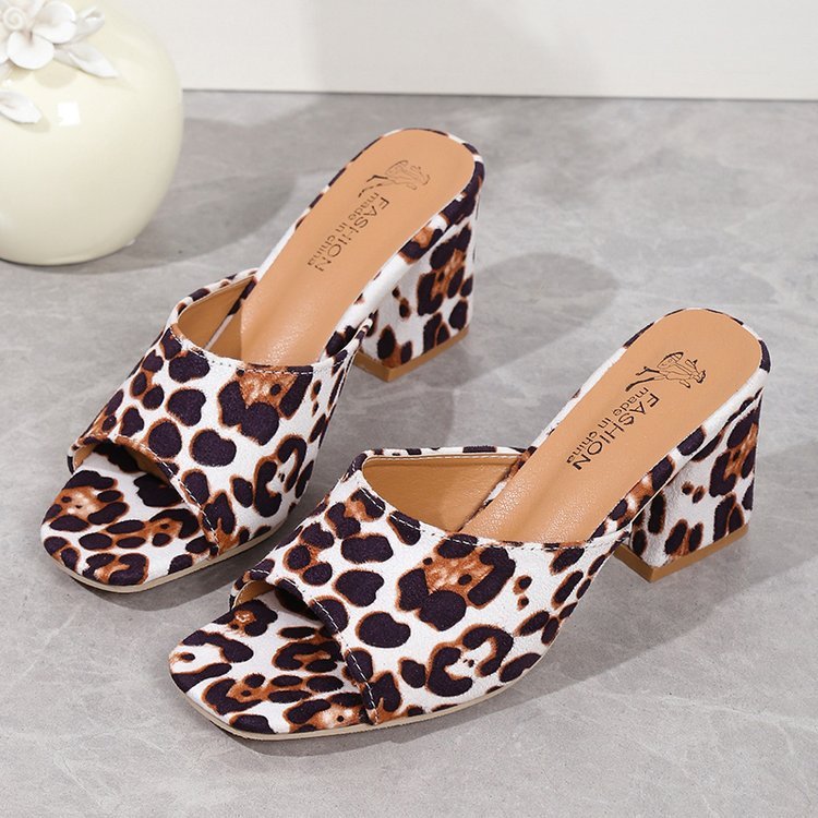 Women’s Leopard Print High Heel Sandals