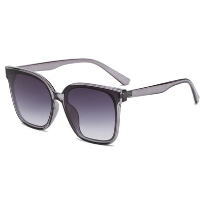 Sunglasses with gradient lenses on a white background