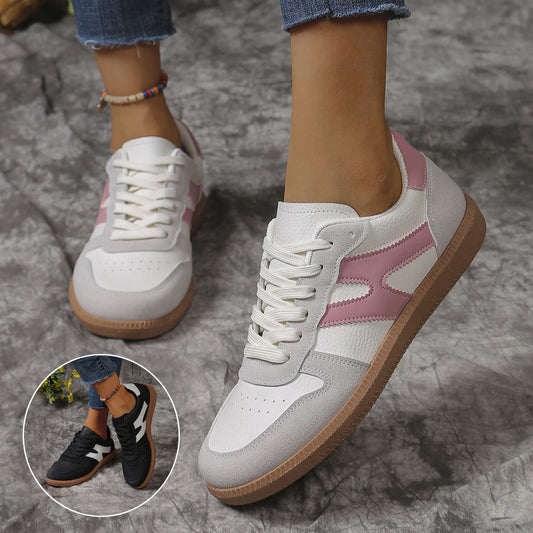 Women’s Colorblock Lace-Up Flats