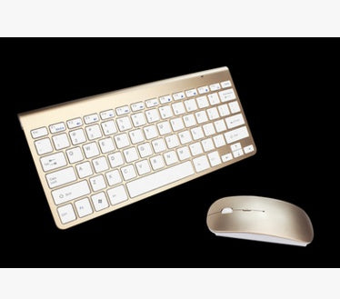 Keyboard and mouse set on a black background