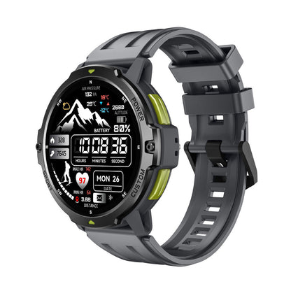 Smartwatch with a gray band on a white background