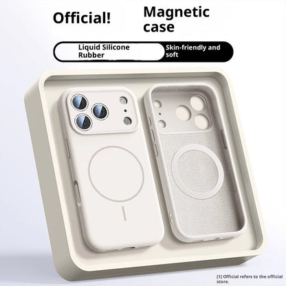 Two phone cases in a box with text about material and features.