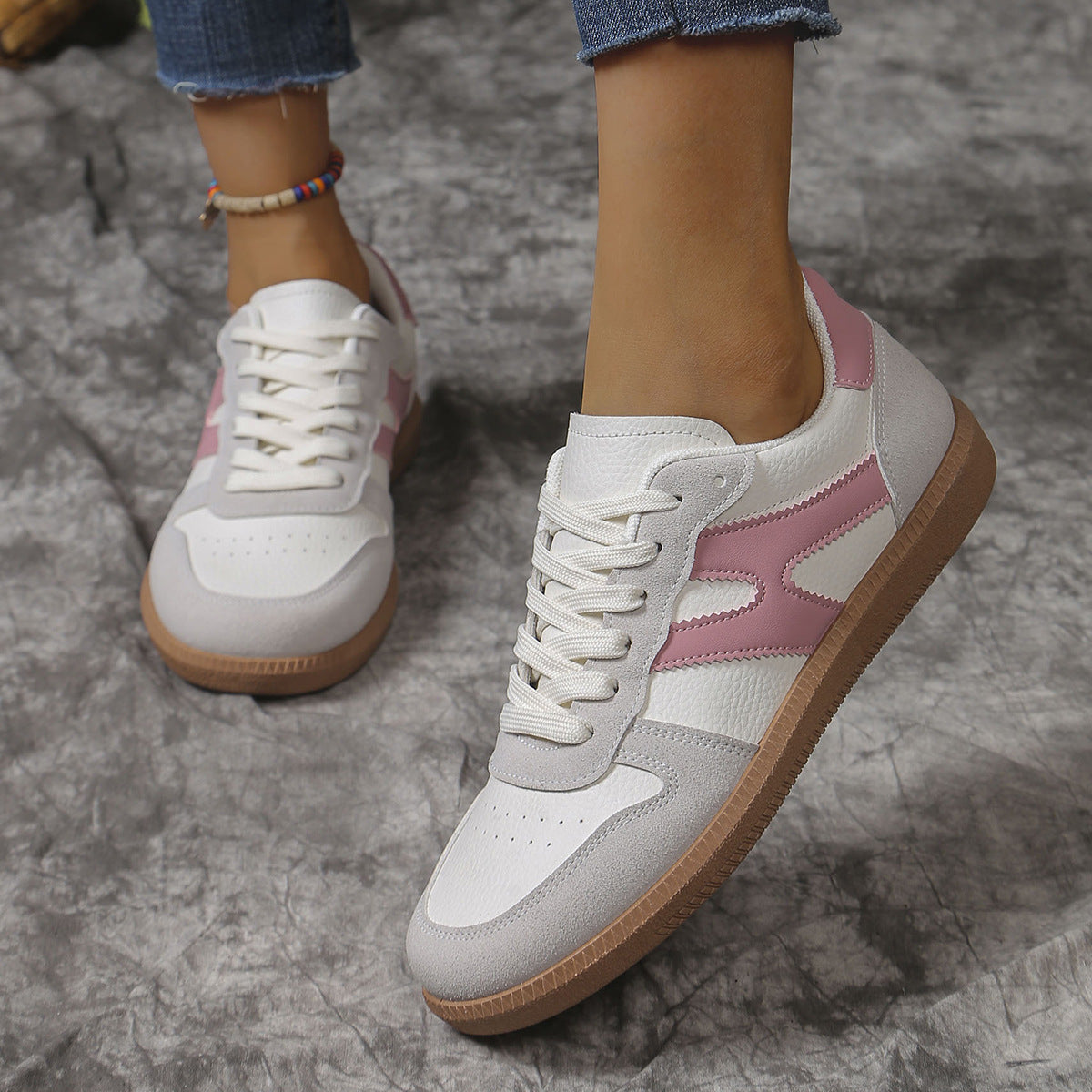 Women’s Colorblock Lace-Up Flats