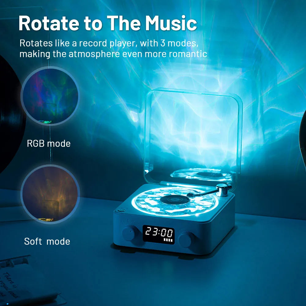 Decorative light with RGB and soft modes on a blue background