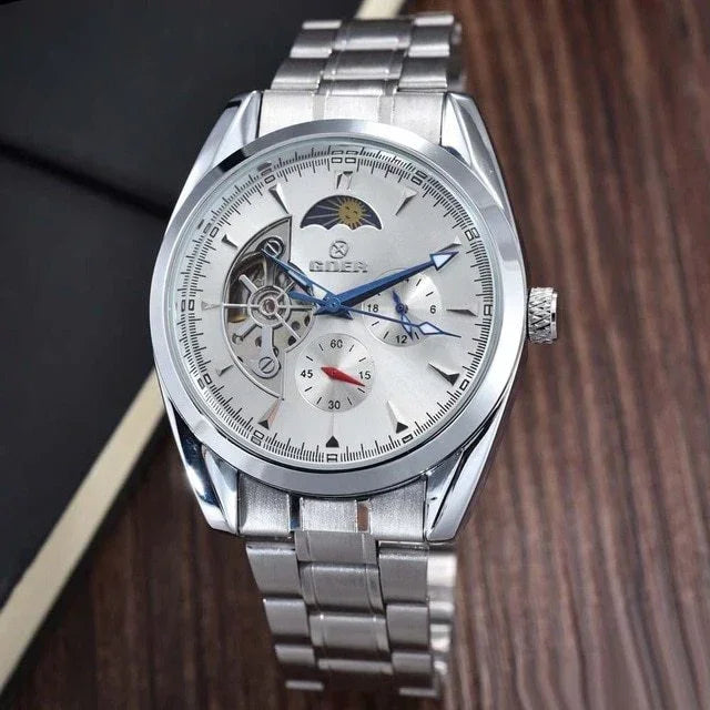Luxury Mechanical Men’s Watch – Hollow Dial - YAXSO