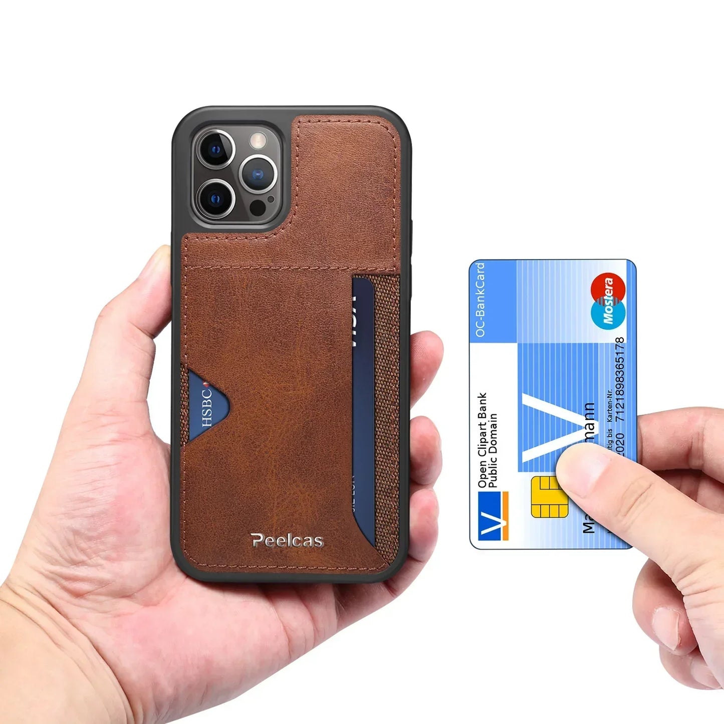 Business Back Leather Card Phone Case - YAXSO