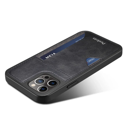 Business Back Leather Card Phone Case - YAXSO