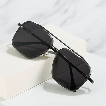 Men's Sunglasses Double Bridge Cut Metal