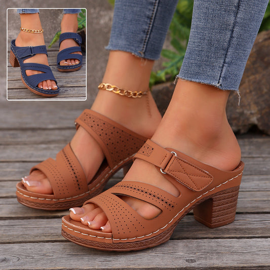 Women’s Peep-Toe Slide Sandals