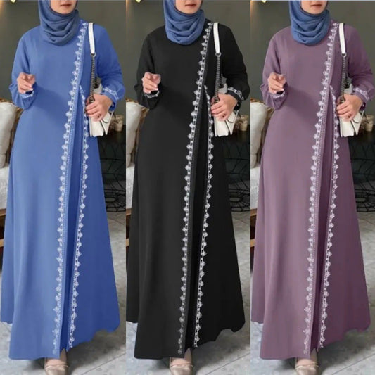 Lace Crochet Long Sleeve Dress