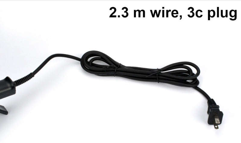 Hair steam straightener with UK 3-pin plug and black 2.3 m power cord