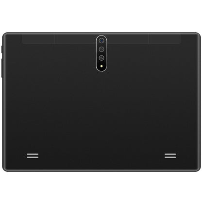 Black tablet back view on a white background